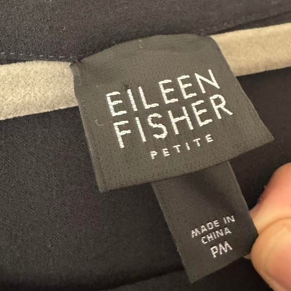 Eileen Fisher Black Silk Tank - Picture 2 of 8